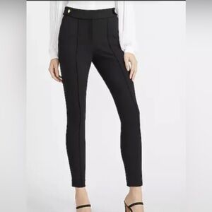 Express Soft and Sleek Black Skinny High Rise Button Tab Pants Sz 4R